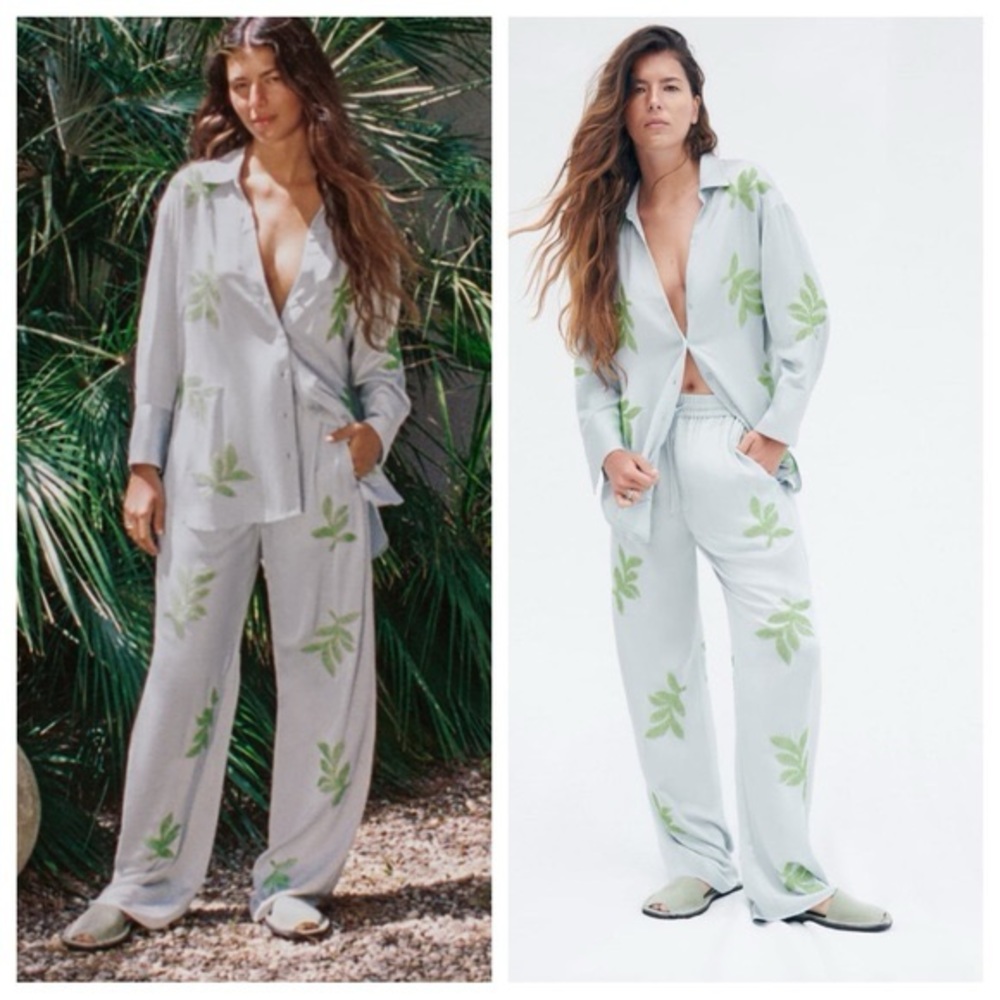 Zara Beaded Leaf Pants - Picture 9 of 15